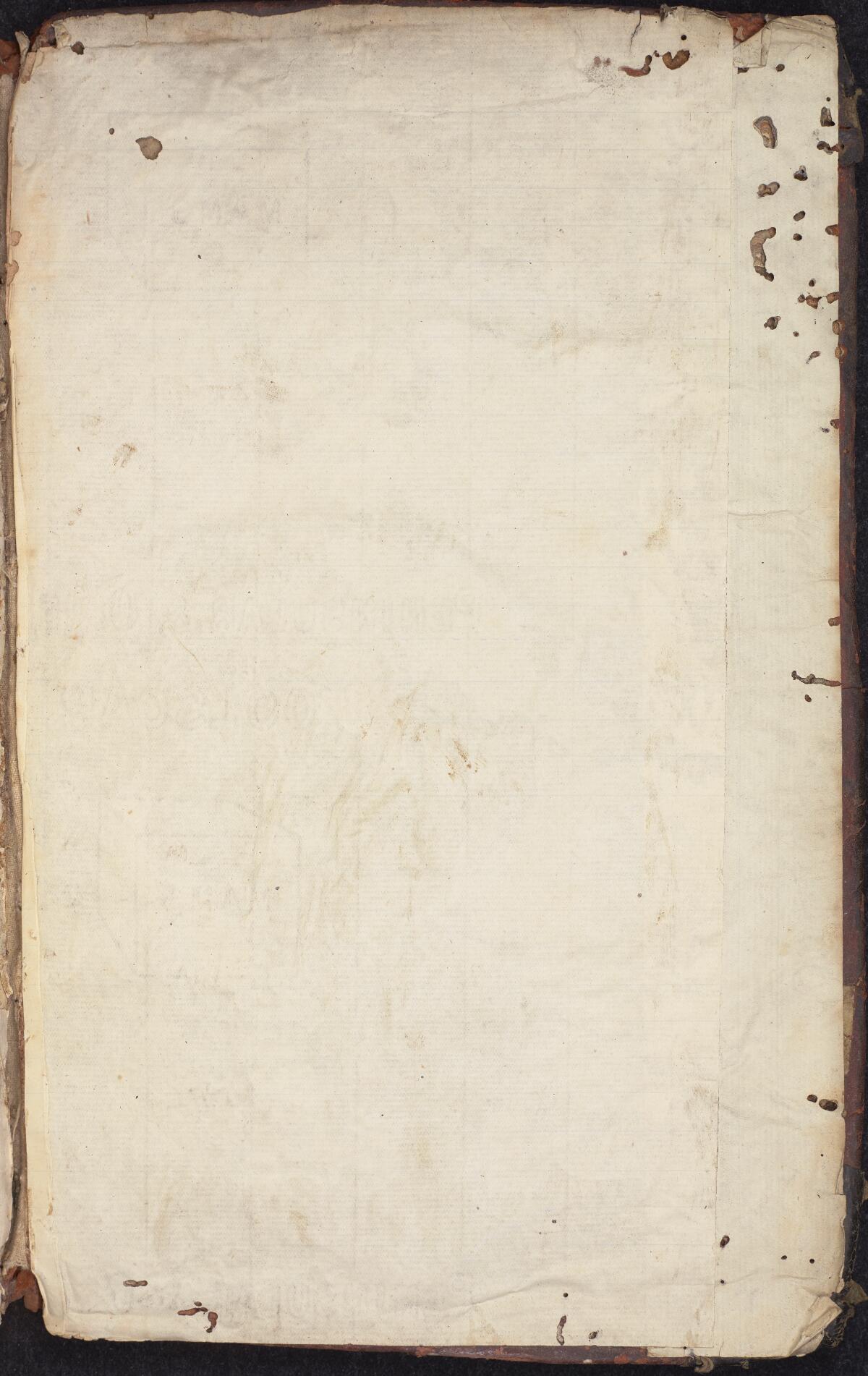 Front paste-down, Gaster Hebrew MS 323 (Trilingual Leviticus–Deuteronomy)