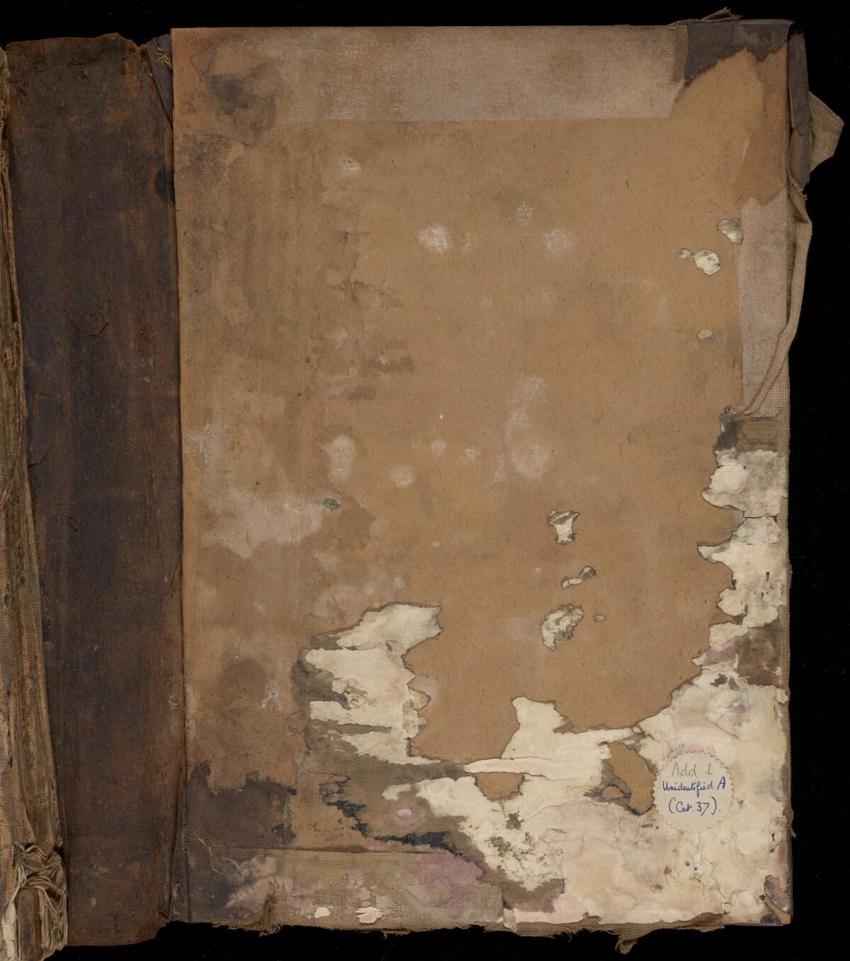 Front paste-down, Gaster Samaritan Pentateuch (MS Add 1)