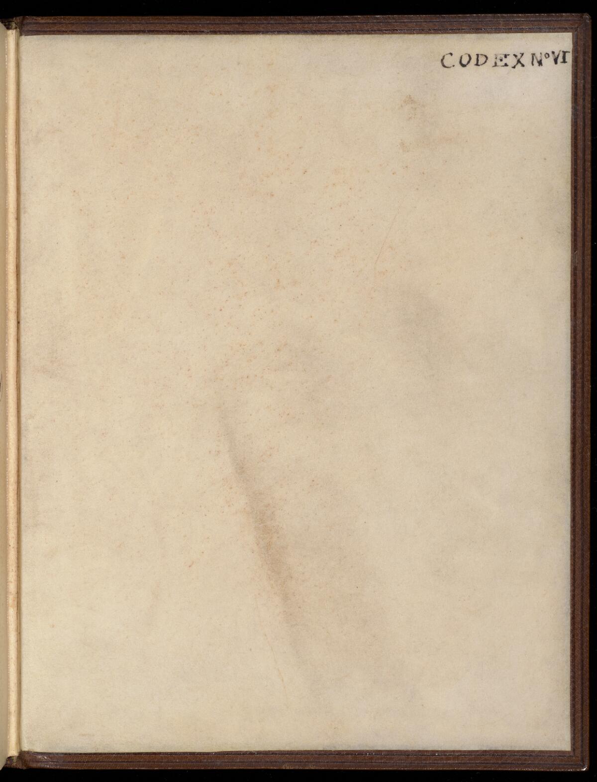 Front paste-down, Manchester Samaritan MS 6 (Genesis)
