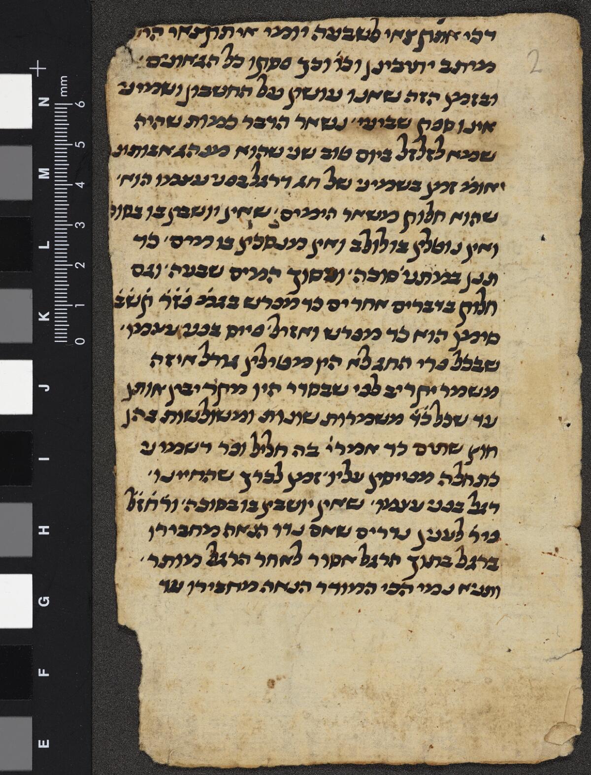 Folio 3a, Gaster Hebrew MS 2031 (Leviticus Fragment)