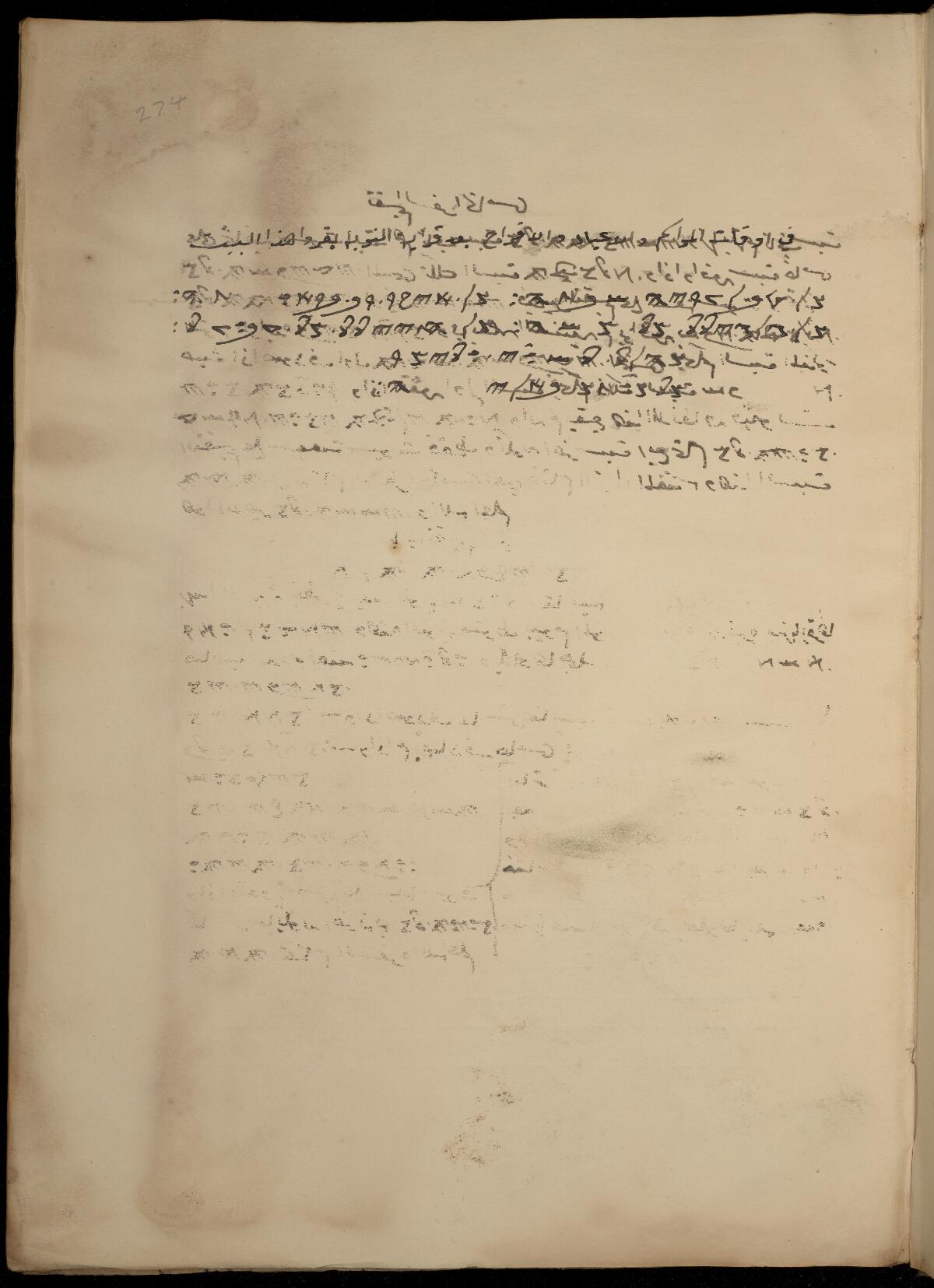 Folio 274a, Gaster Samaritan Pentateuch (MS Add 1)