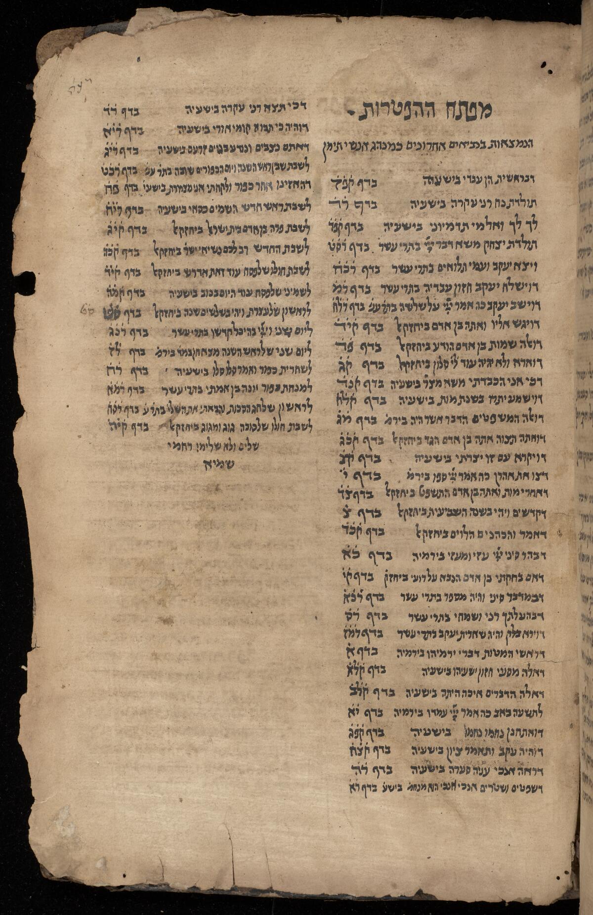 Folio 275a, Gaster Hebrew MS 673 (Latter Prophets)