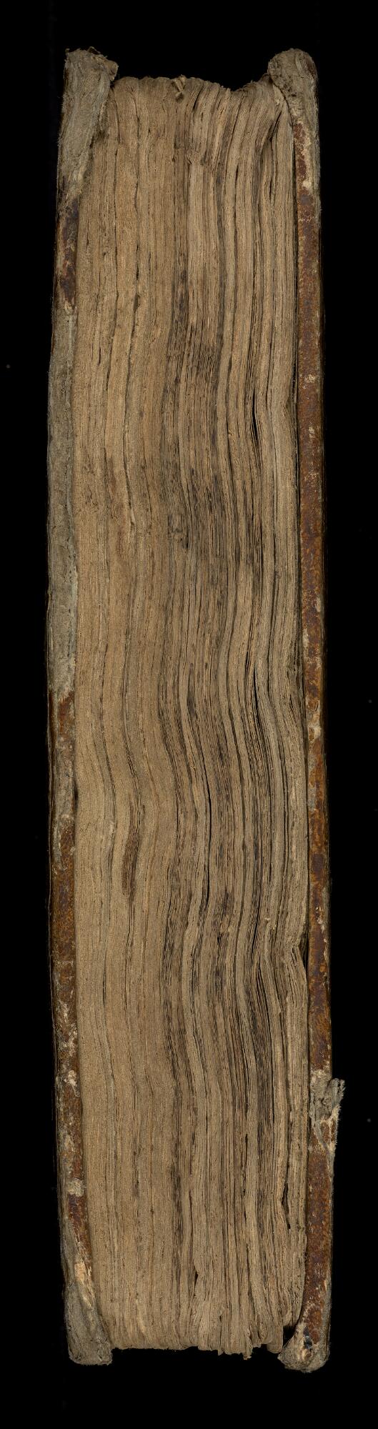 Fore edge, Gaster Hebrew MS Add 13 (Trilingual Haftarot)
